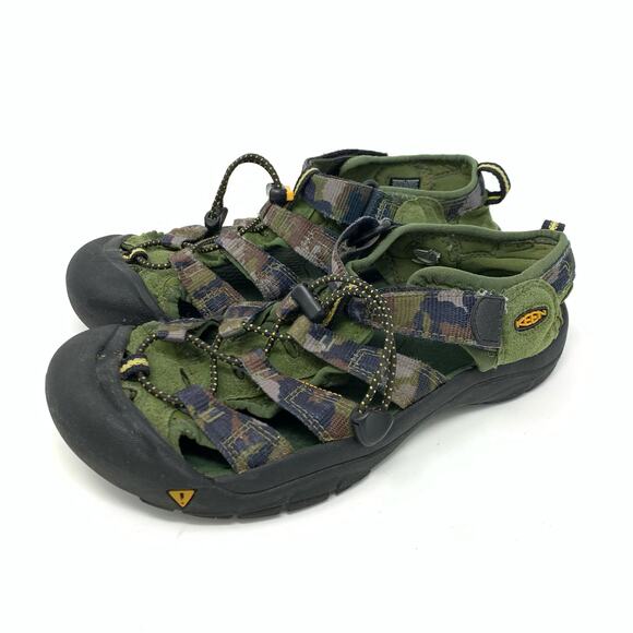 Keen Newport Camo Green Fisherman Sandals Youth Size 5 - Picture 1 of 10